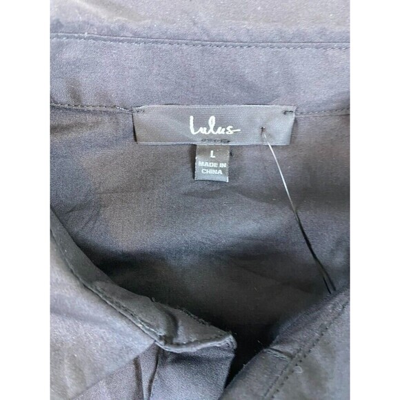 NWT Lulus Mini Dress Sz L Black‎ Sophisticated Delight Minimalist Bubble-Hem - Picture 5 of 10